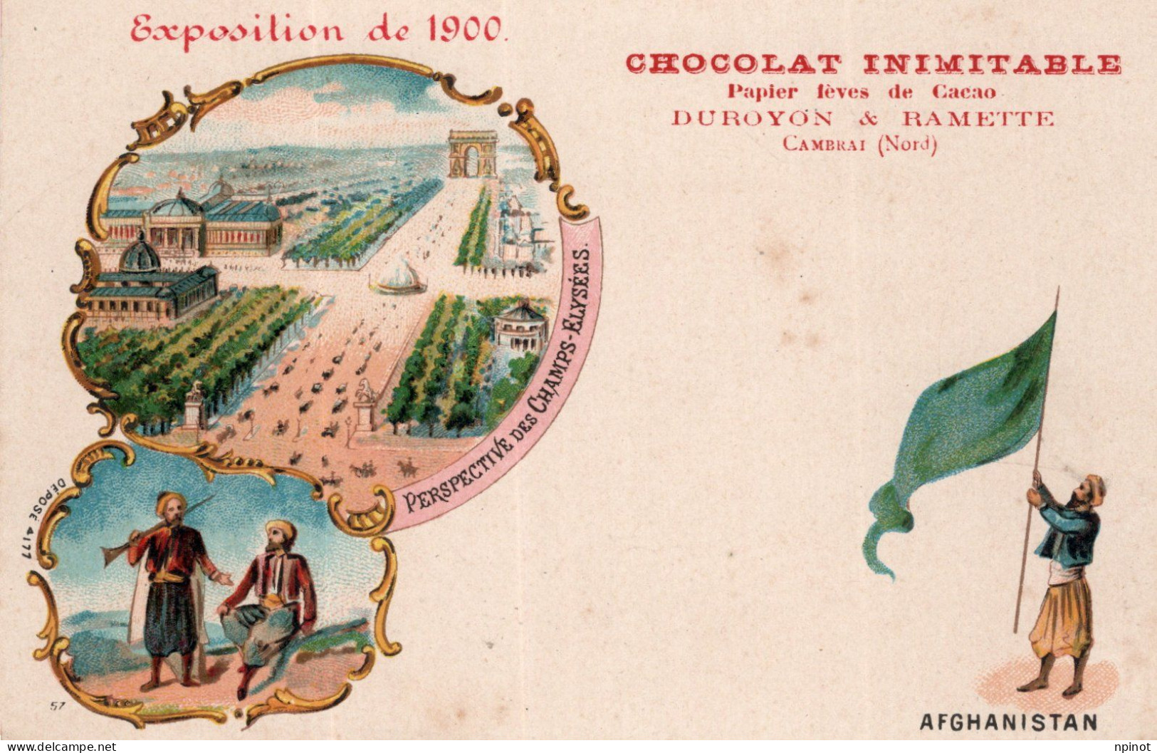 CPA  - 75 - PARIS  -  chocolat inimitable  exposition de 1900  - afganistan
