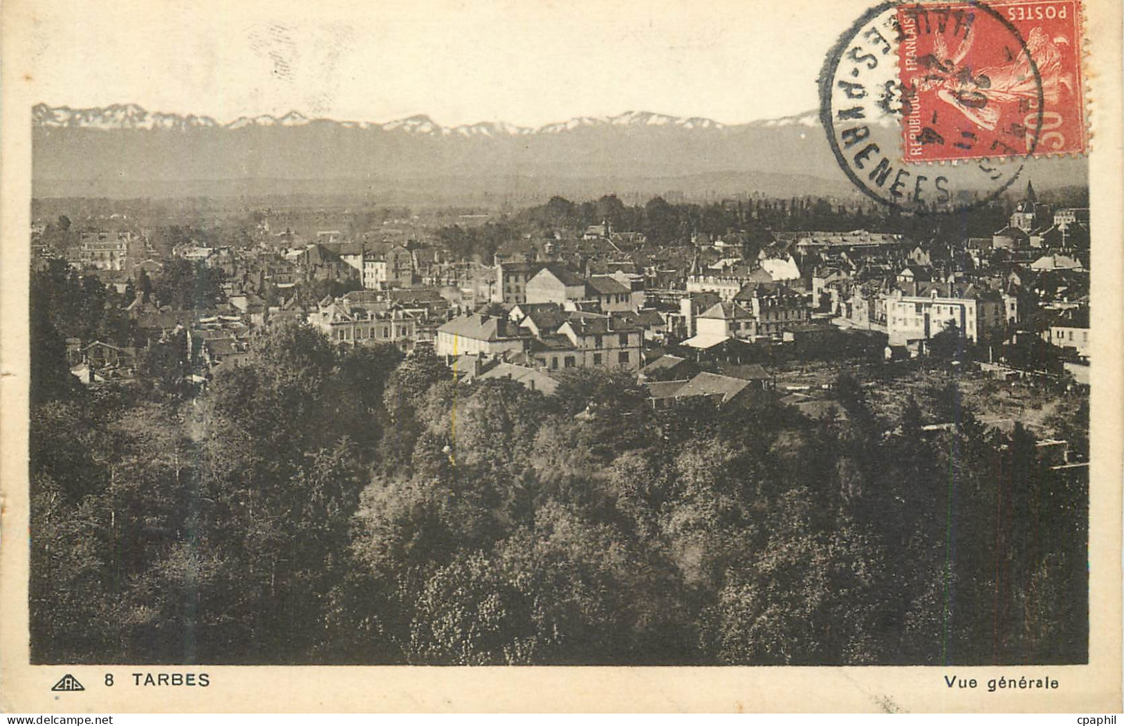CPA 8 tarbes vue generale