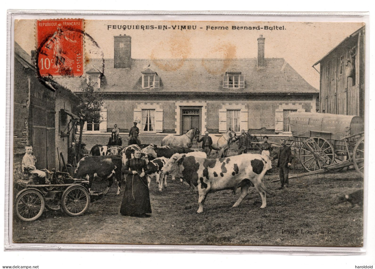 CPA 80 - FEUQUIERES EN VIMEU - FERME BERNARD BULTEL