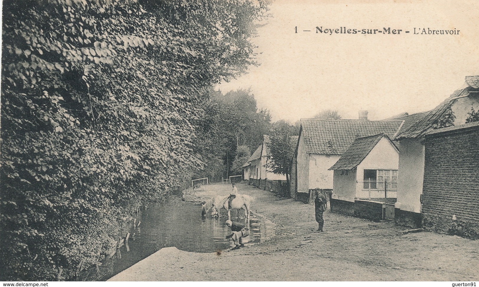 ( CPA 80 ) NOYELLES-SUR-MER  /  L'Abreuvoir -