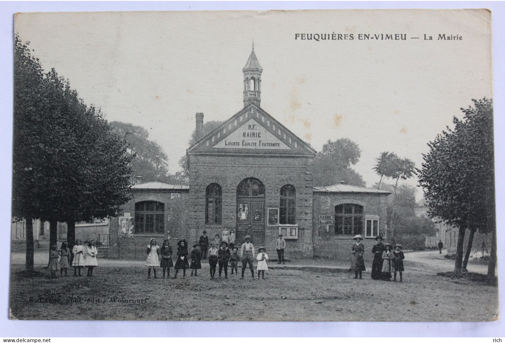 CPA [80] Somme >  Feuquieres en Vimeu - La Mairie