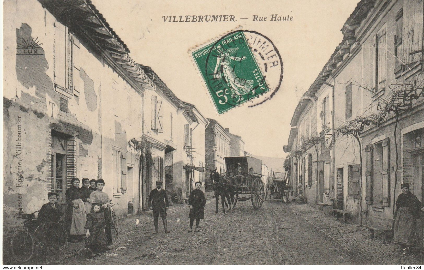 CPA-82-VILLEBRUMIER-Rue haute-Animée