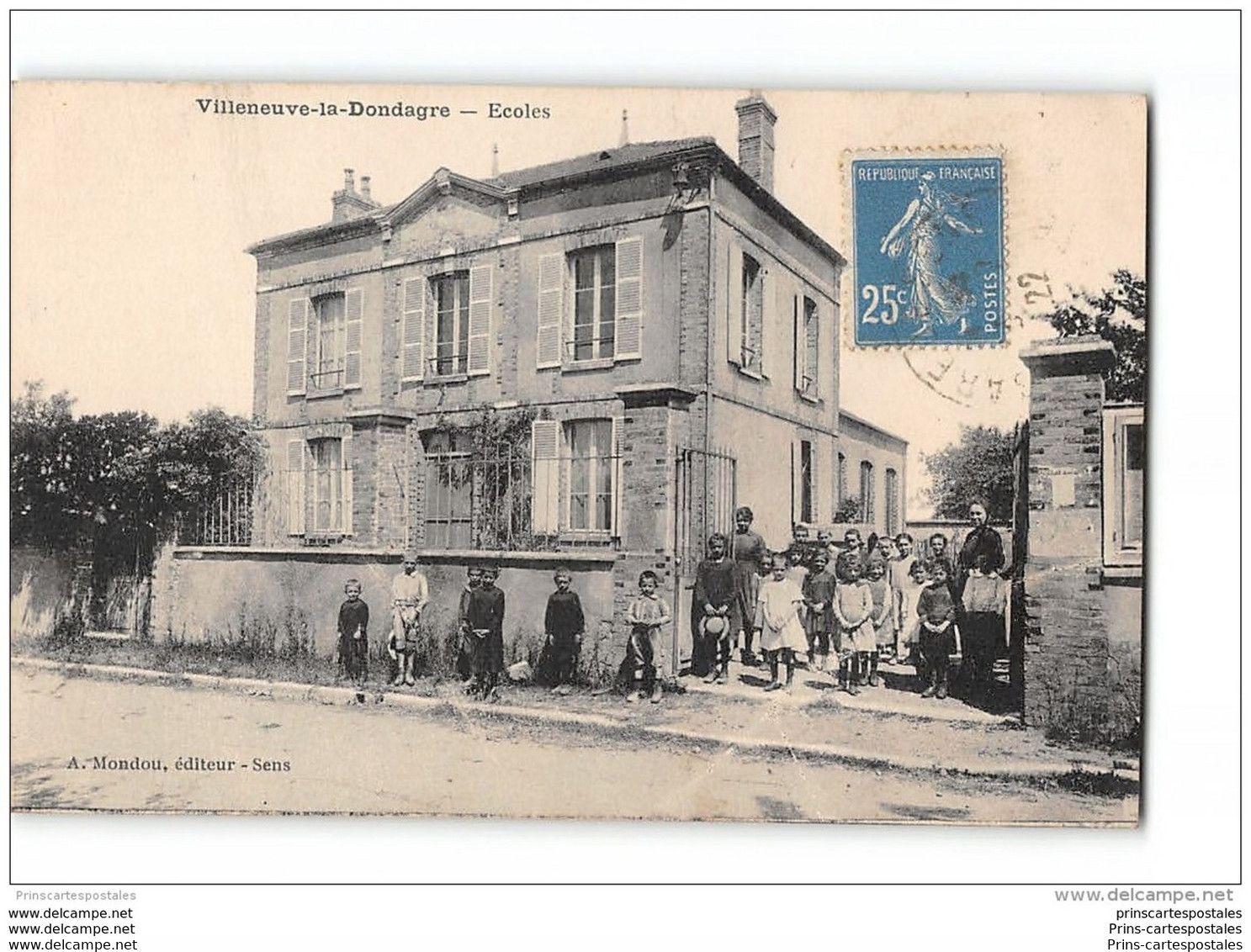 CPA 89 Villeneuve la Dondagre Ecoles