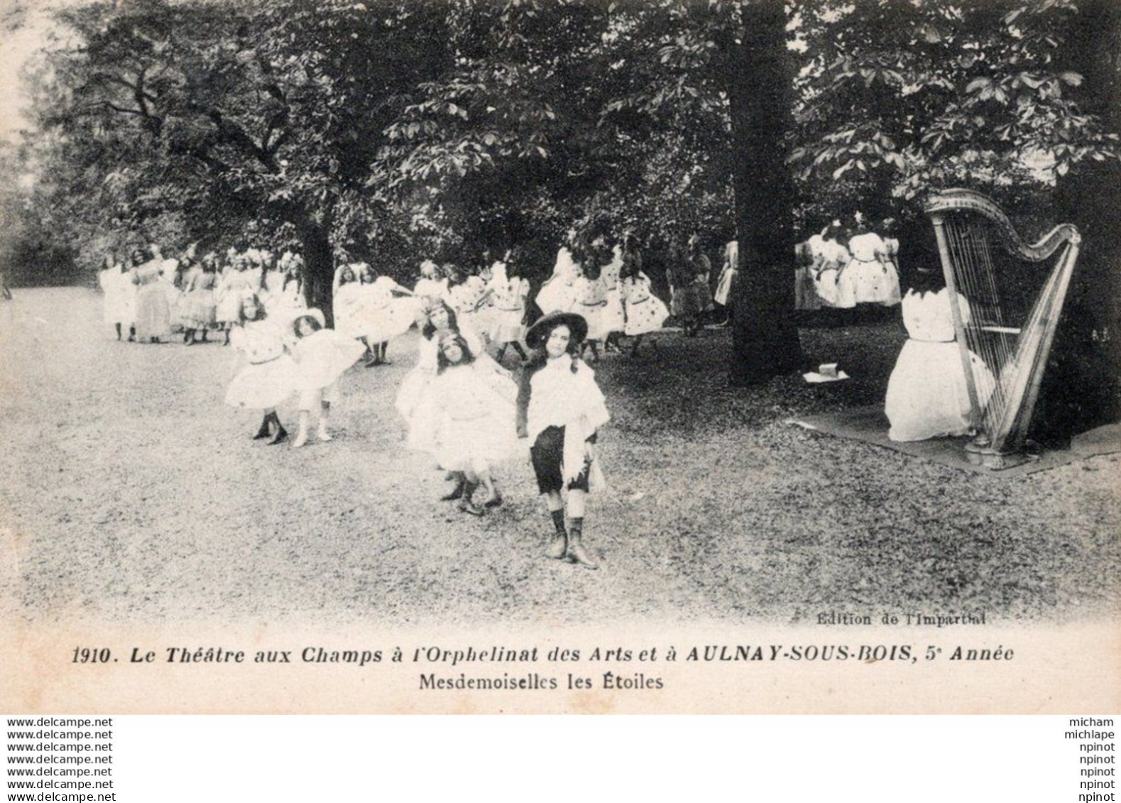 CPA 93 AULNAY SOUS BOIS  - le théatre aux champs  mesdemoiselles les étoiles