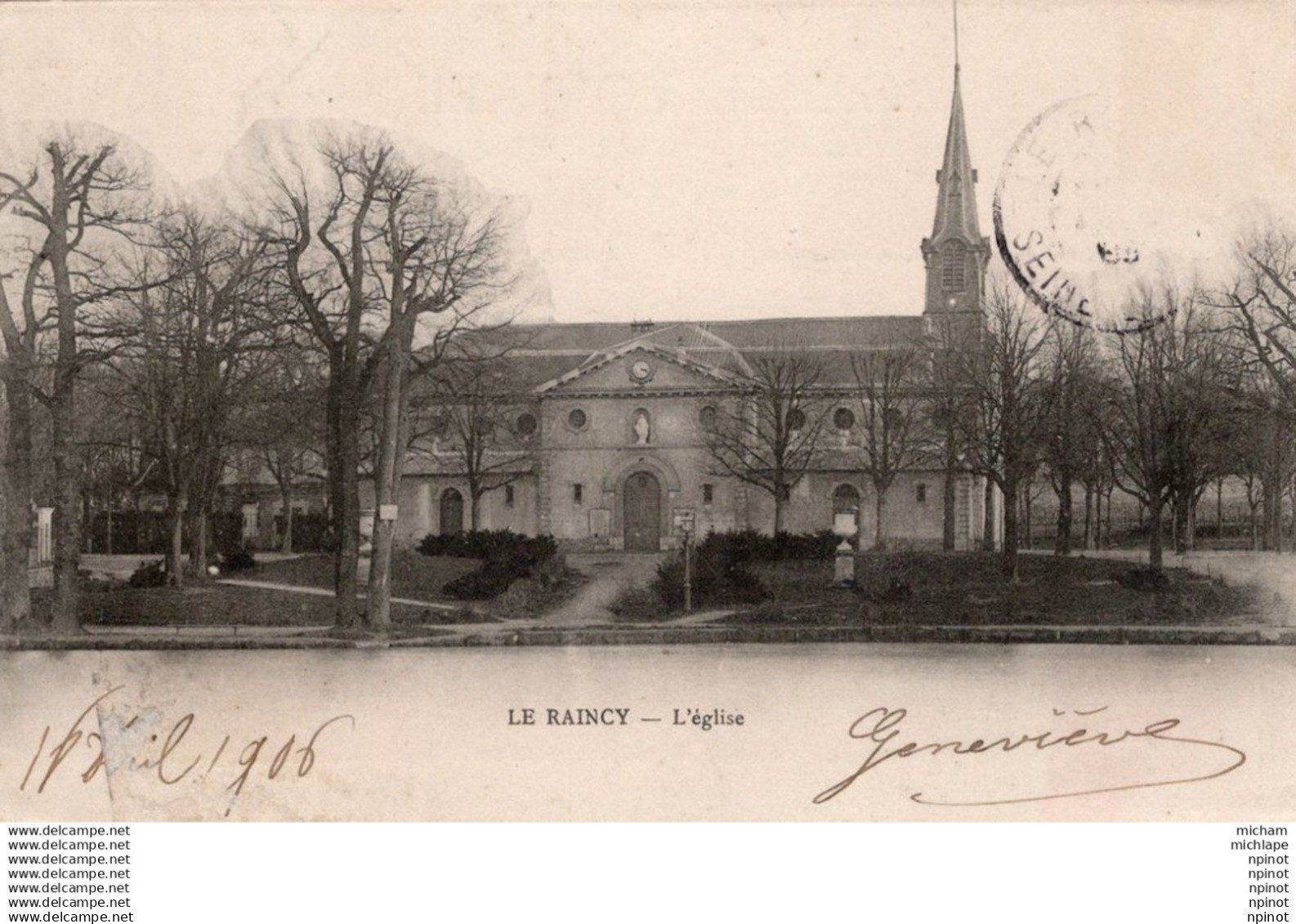 CPA 93 LE RAINCY -  l'eglise