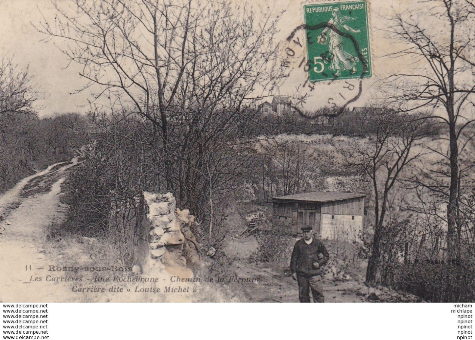 CPA  93  ROSNY SOUS BOIS  les carrieres rue rochebrune