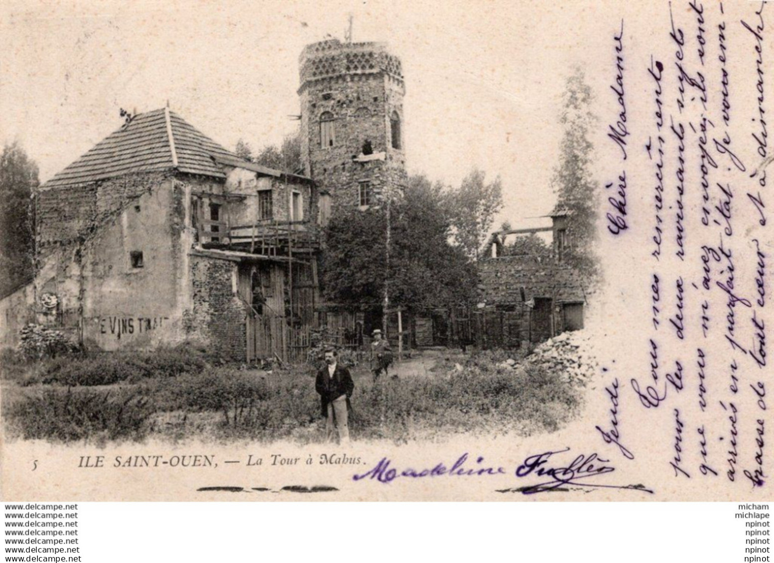 CPA 93 SAINT OUEN  -  ile  saint ouen - tour Mabus