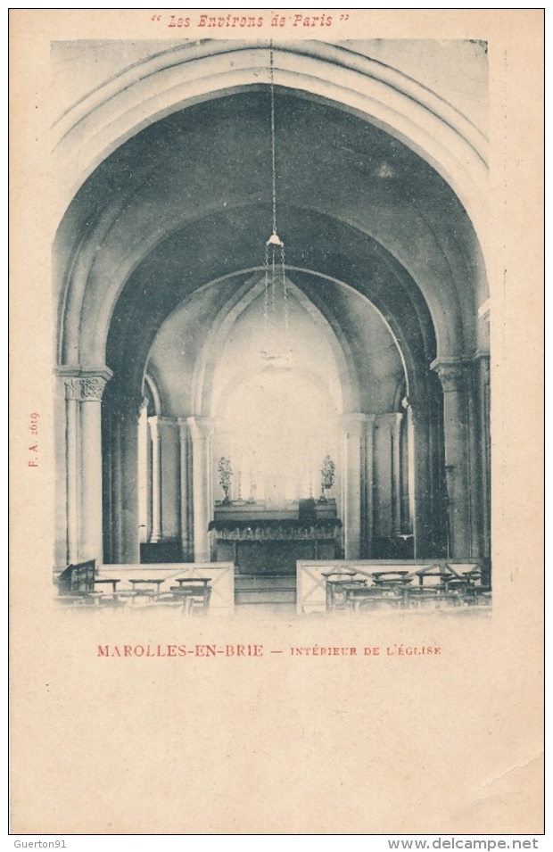 ( CPA 94 )  MAROLLES-EN-BRIE  /  Intérieur de l'Église -