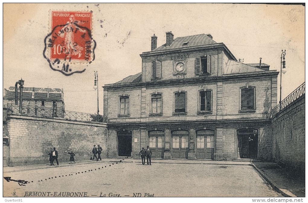 ( CPA 95 )  ERMONT-EAUBONNE  /  La Gare -