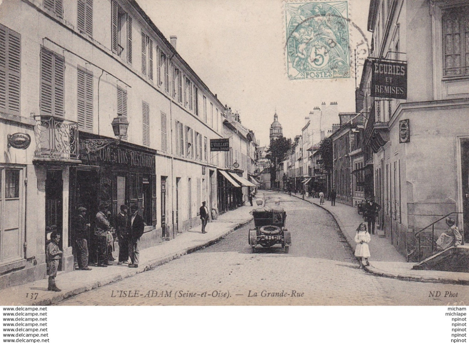 CPA  95  L'ISLE ADAM grande  rue