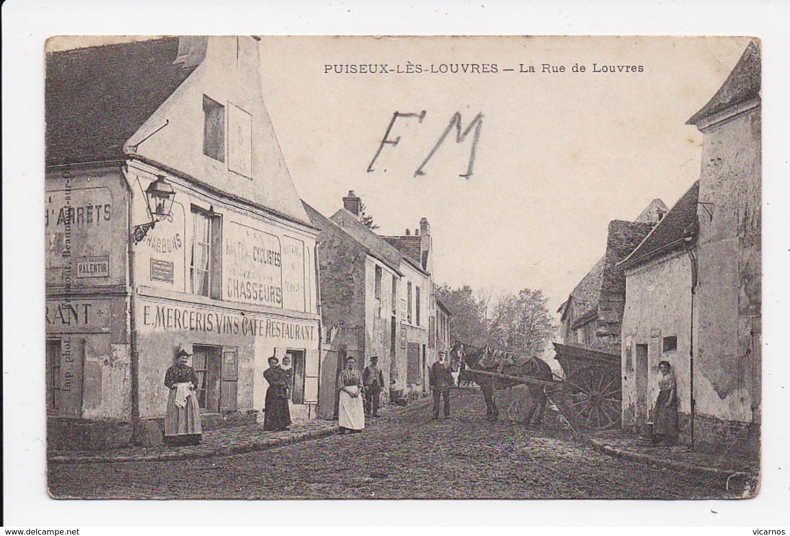 CPA 95 PUISEUX LES LOUVRES La rue de Louvres