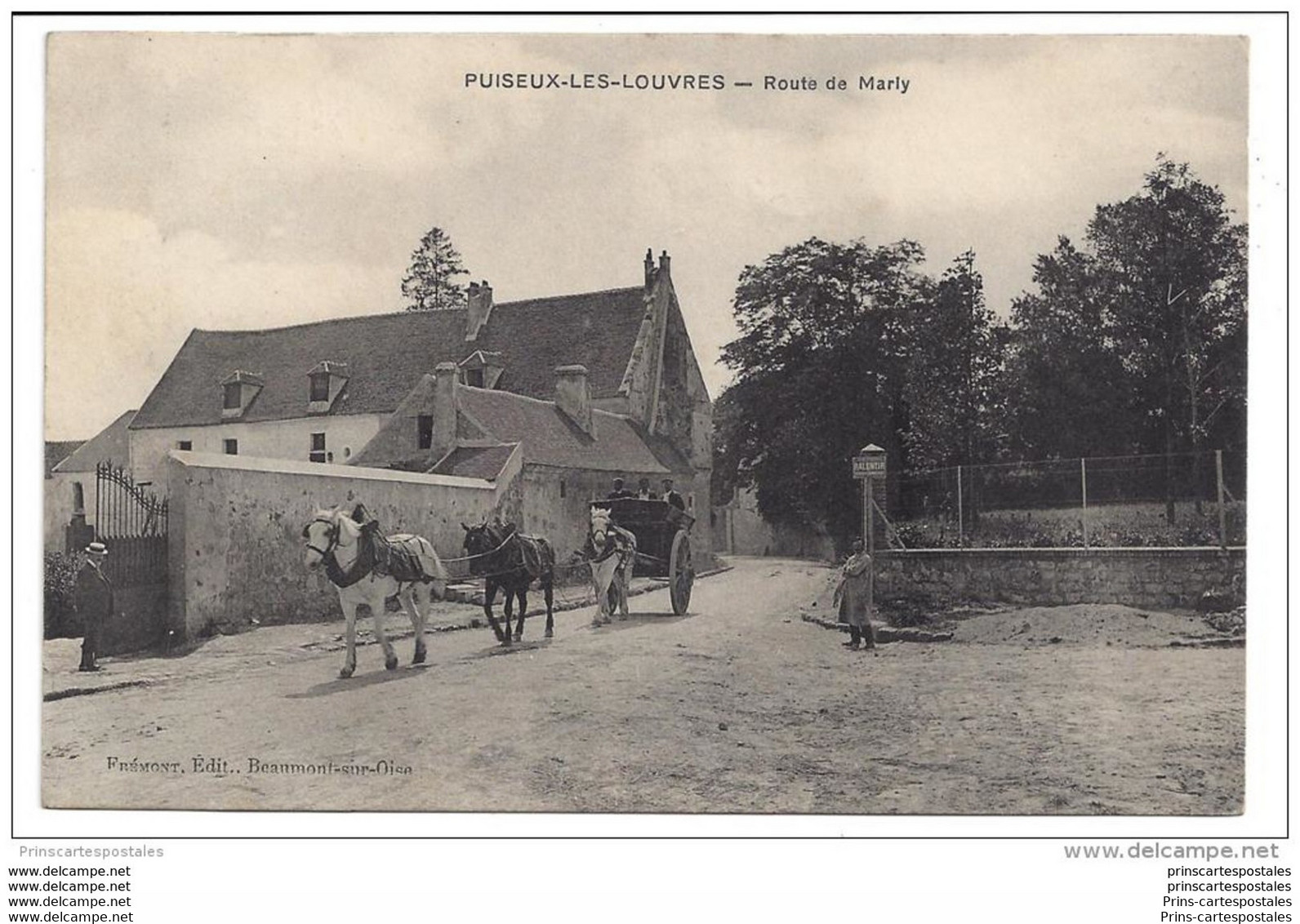 CPA 95 Puiseux les Louvres Route de Marly