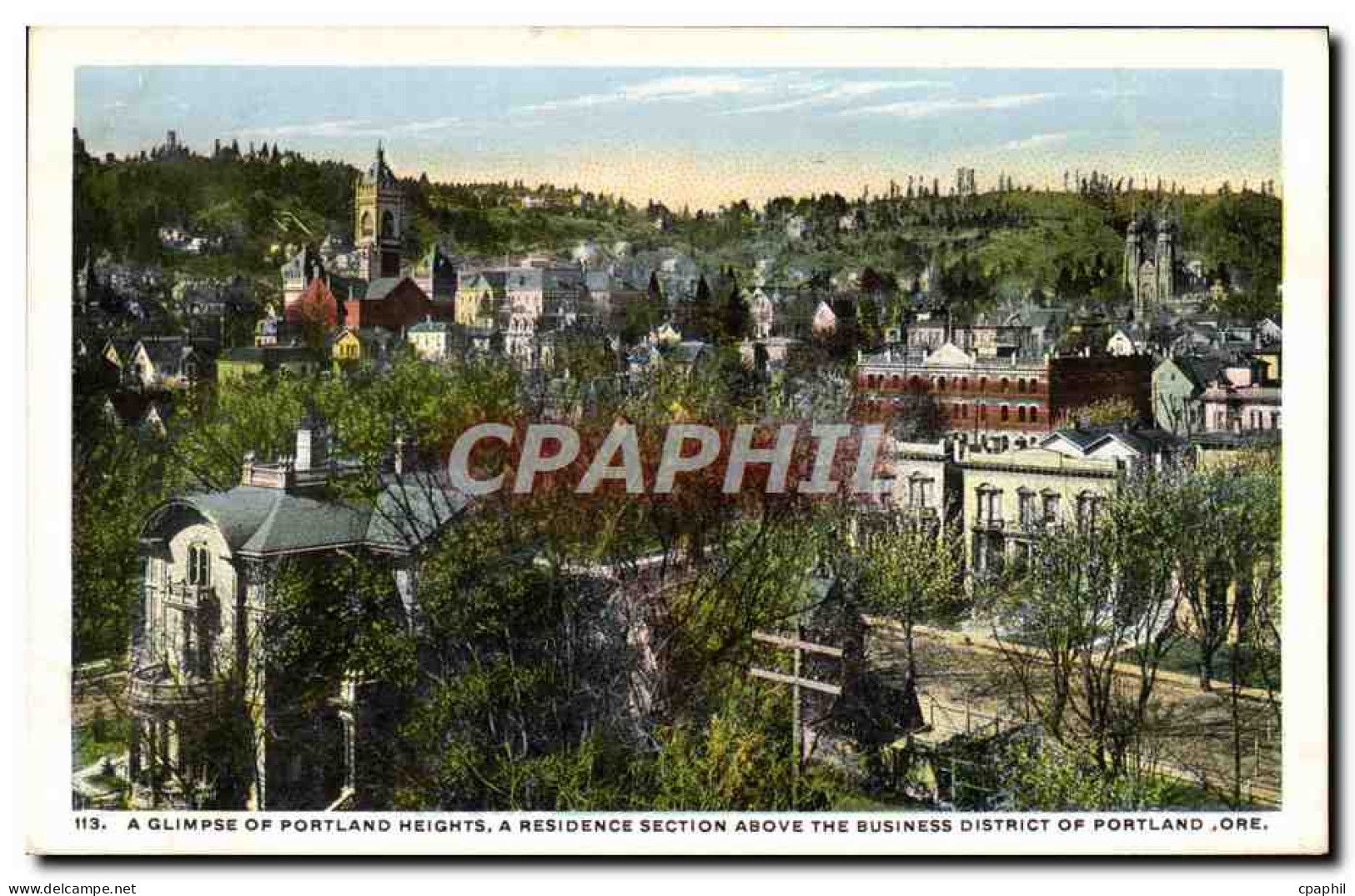 CPA a Glimpse Of Portland Heights A Residence Section Above The Business District Of Portland Ore