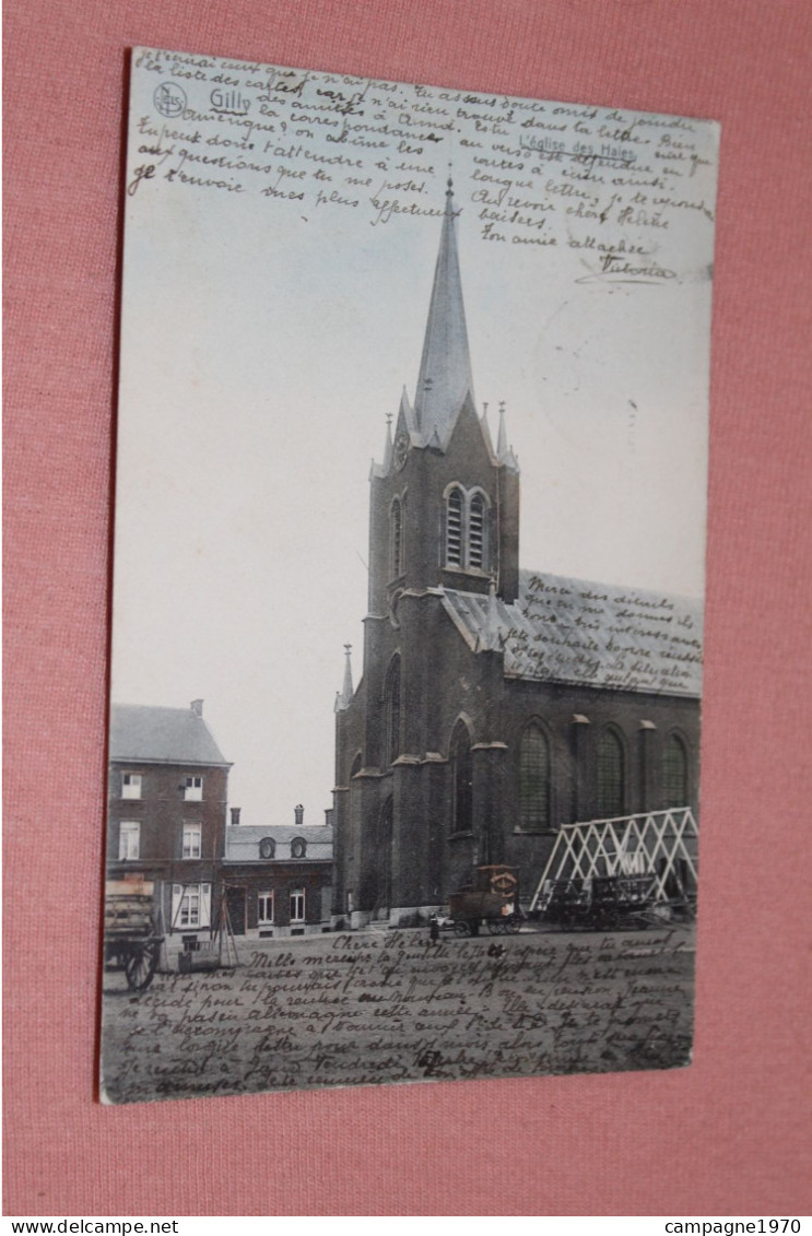 CPA A VOIR - GILLY ( CHARLEROI ) - EGLISE DES HAIES ( KERMESSE DUCASSE SUR LA PLACE ) - 1906