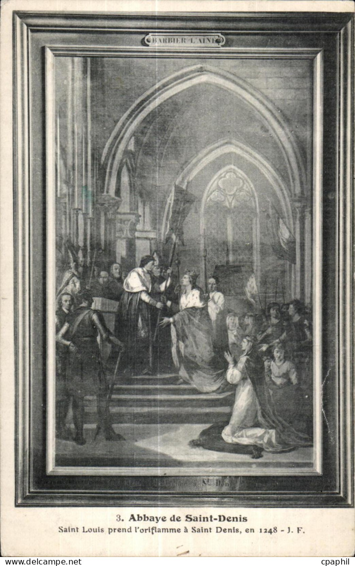 CPA Abbaye de Saint Denis Saint Louis prend I oriflamme a Saint Denis en 1248