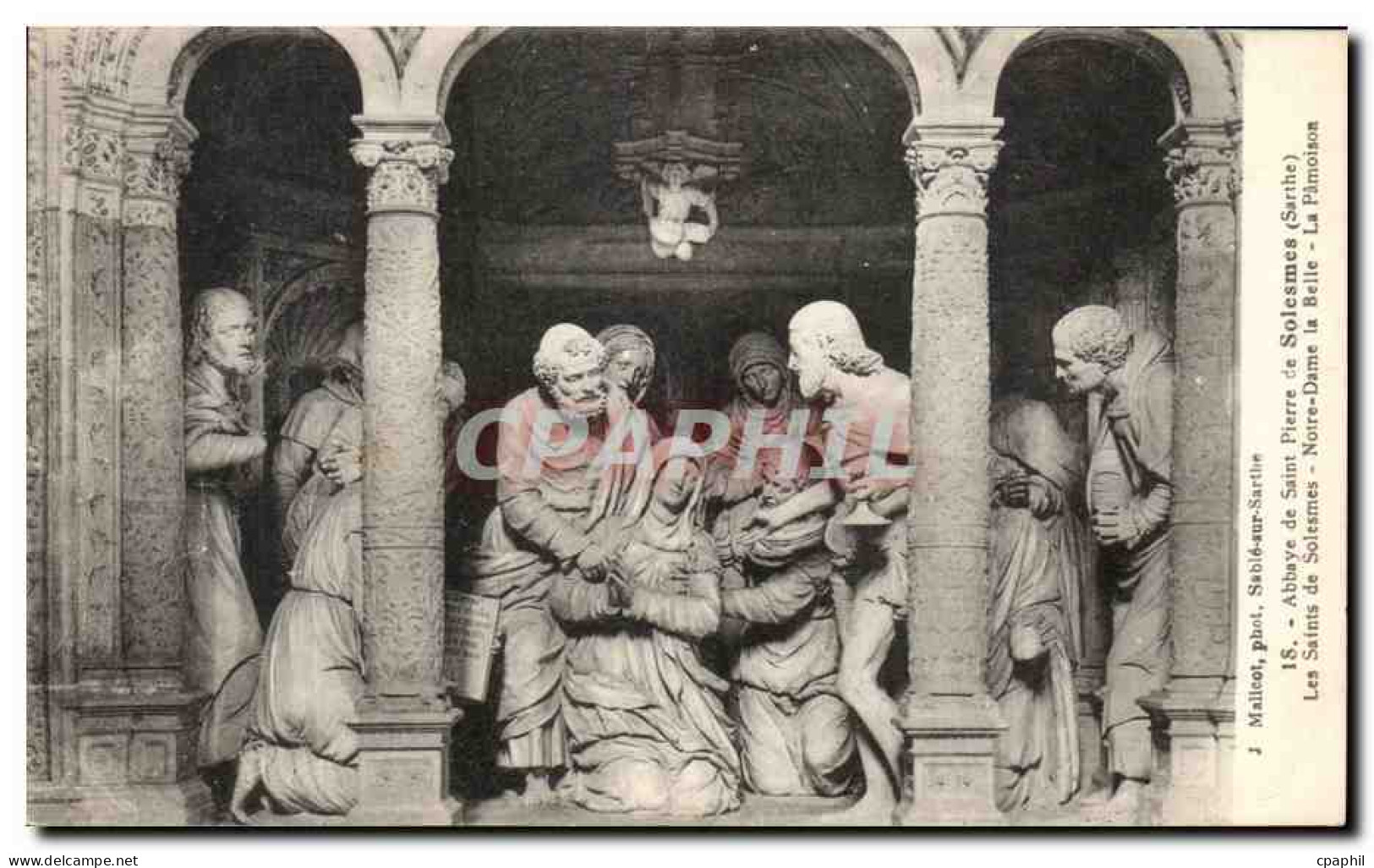CPA Abbaye de Saint Pierre de Solesmes Les Saints de Solesmes Notre DFame la Belle La Pamoision