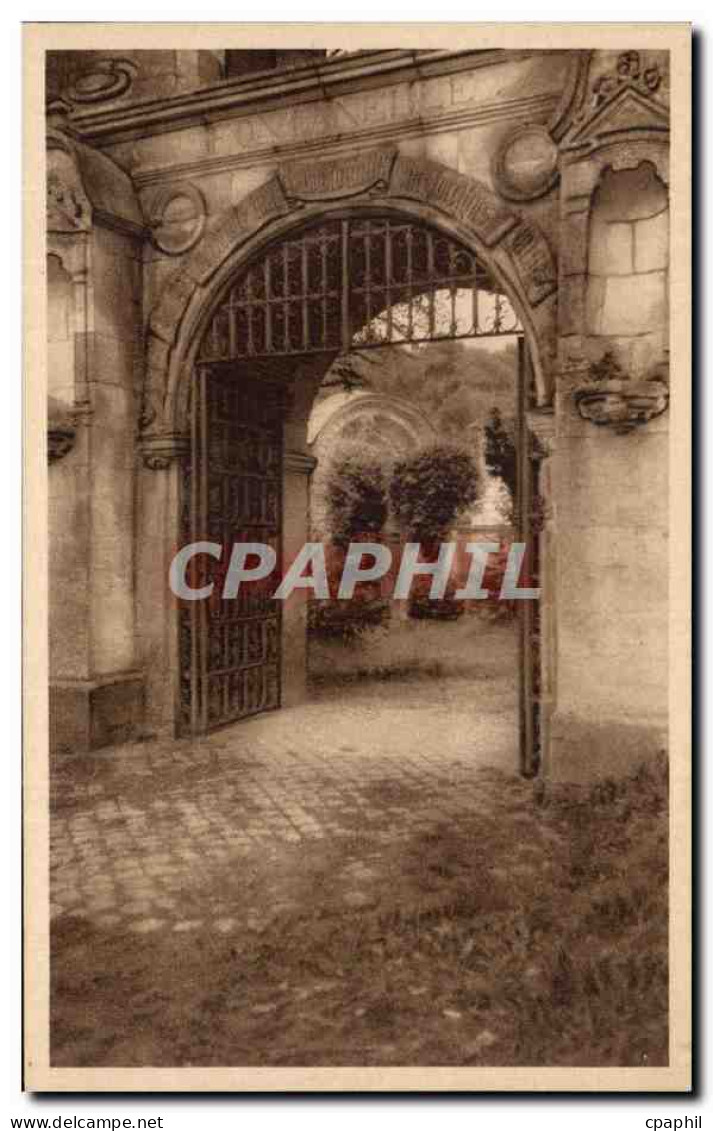 CPA Abbaye De Saint Wandrille La Porte Exterieure