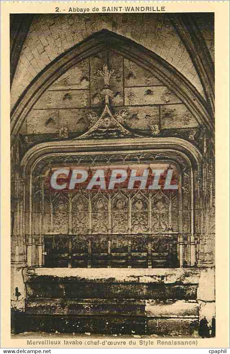 CPA Abbaye de Saint Wandrille Merveilleux lavabo