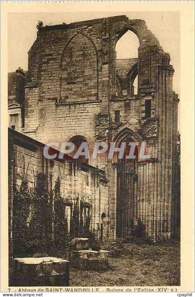 CPA Abbaye de Saint Wandrille Ruines de l'Eglise
