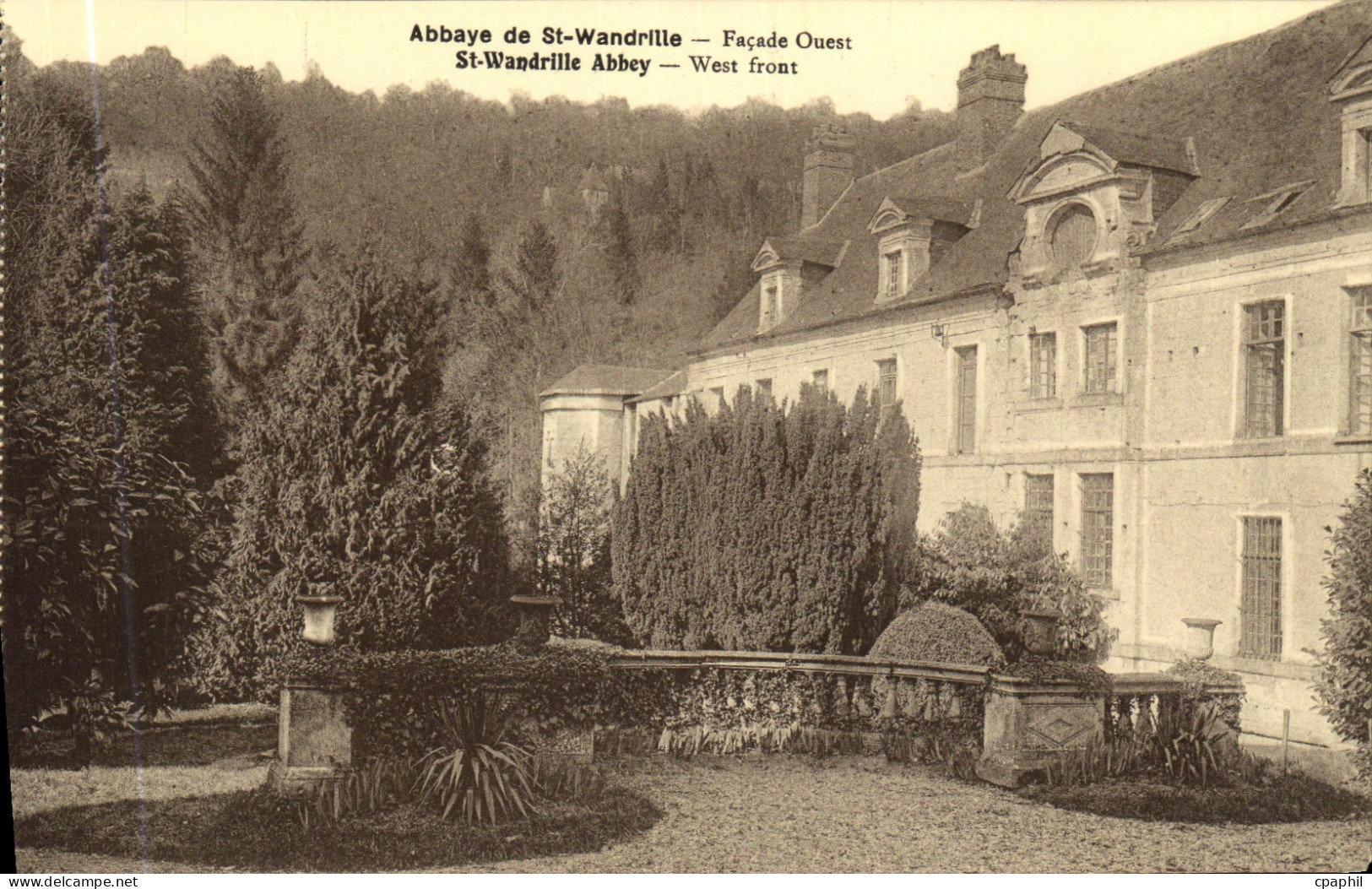 CPA Abbaye de St Wandrille Facade Ouest