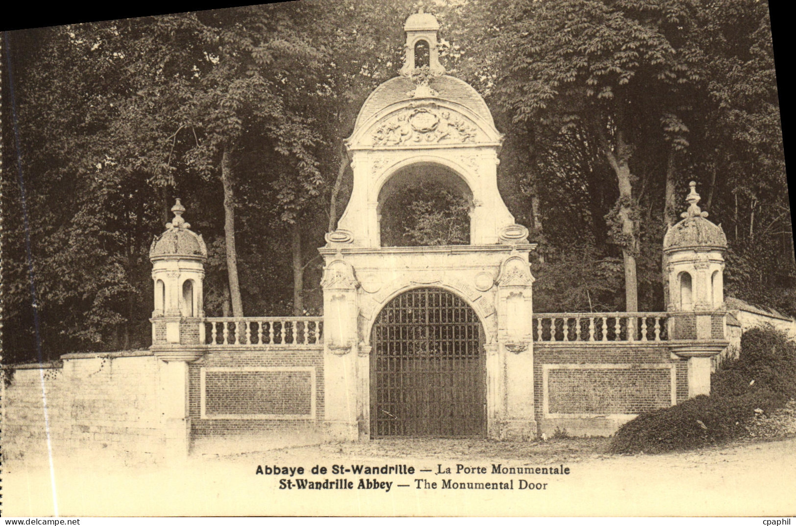 CPA Abbaye de St Wandrille La Porte Monumentale