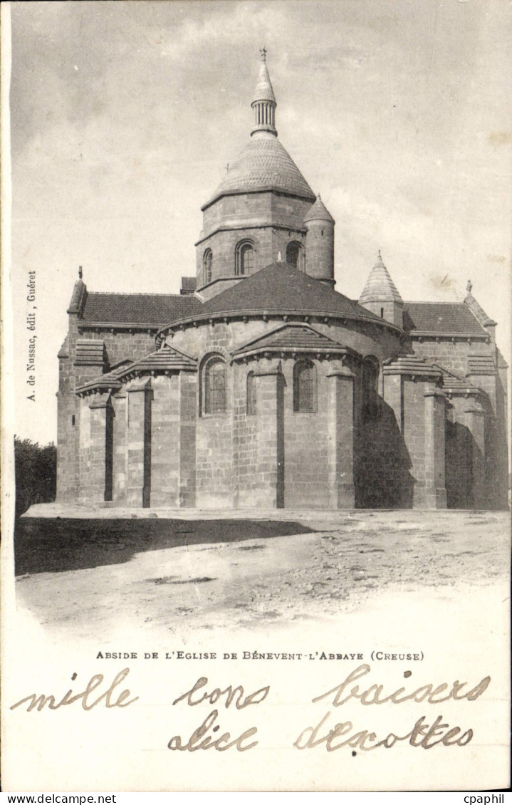 CPA Abside De L'Eglise De Benevent L'Abbaye