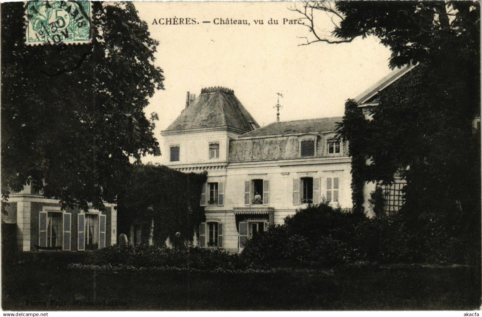 CPA ACHERES - Chateau vu du Parc (102533)