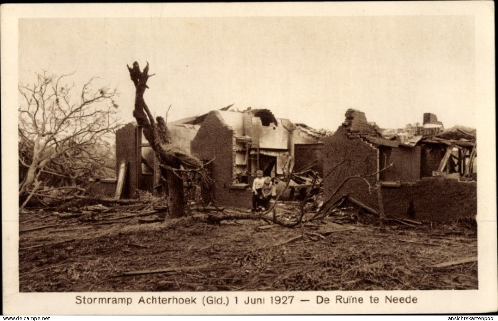 CPA Achterhoek Gelderland, Stormramp 1927, de Ruine te Neede