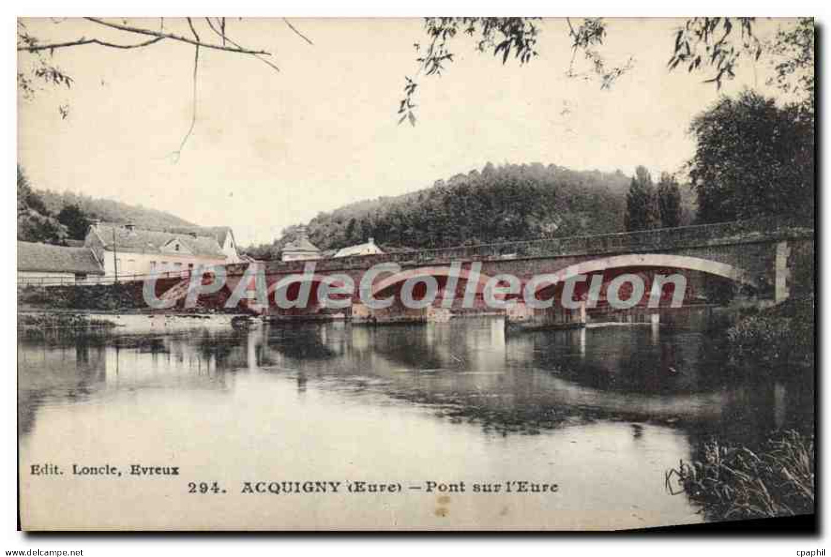 CPA Acquigny Pont Sur I'Eure