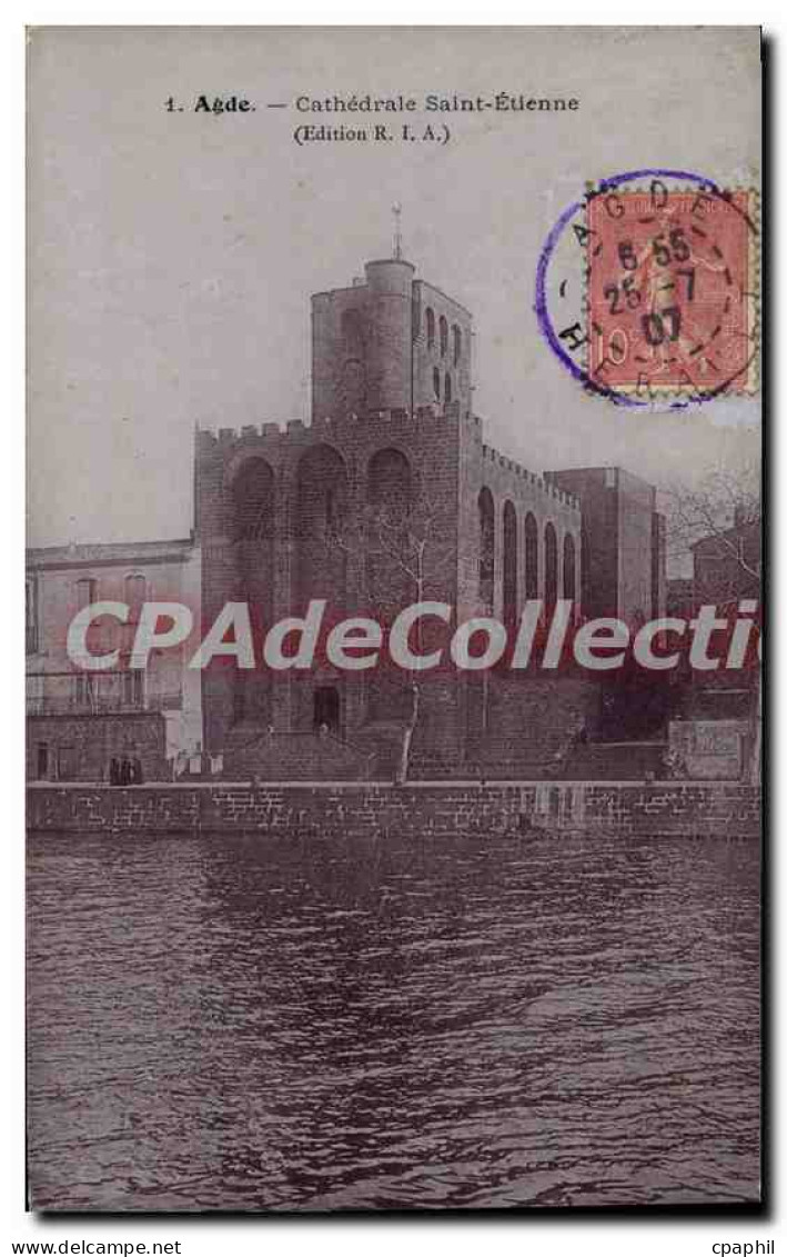 CPA Agde Cathedrale Saint Etienne
