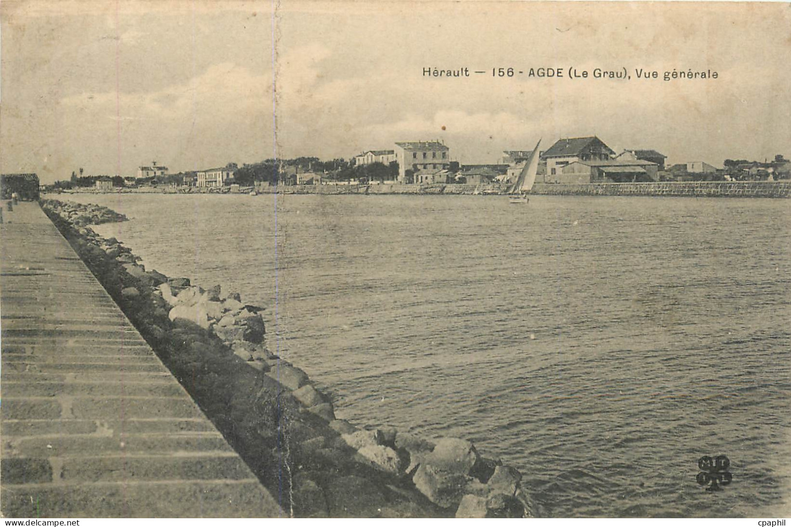 CPA Agde le Grau Vue generale
