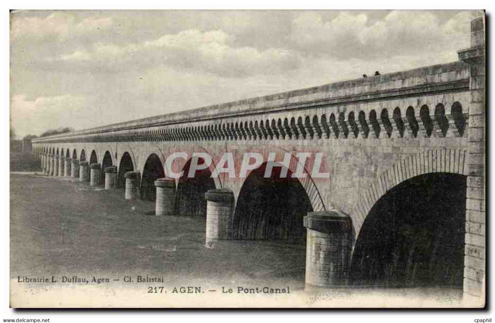 CPA Agen Le pont canal