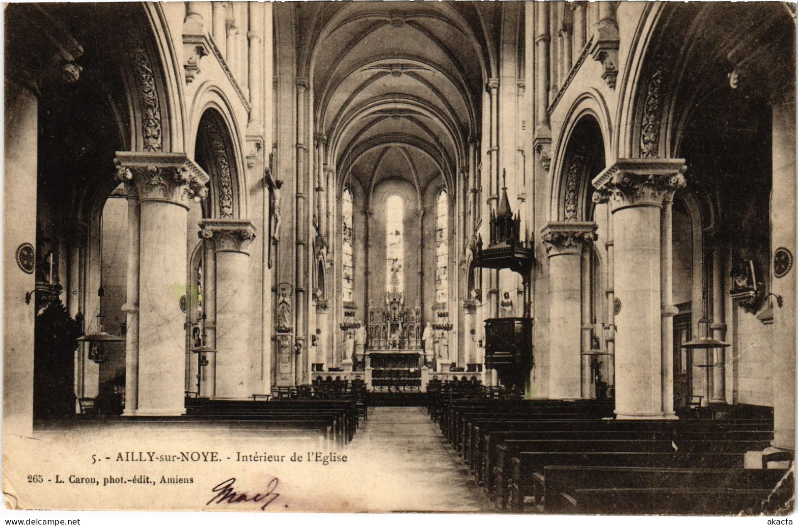 CPA Ailly sur Noye interieur de l'eglise (1502553)