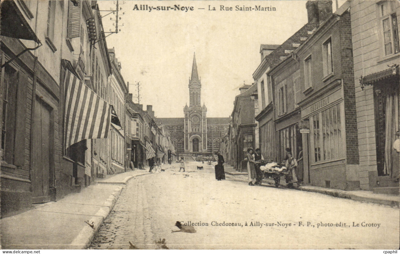 CPA Ailly sur Noye La rue Saint Martin