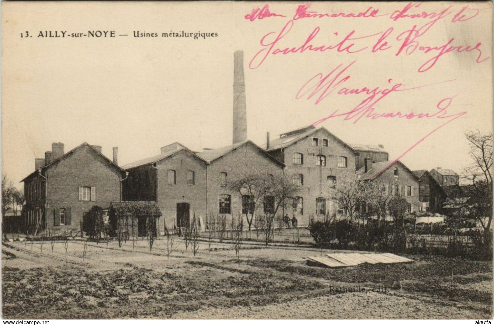 CPA AILLY-sur-NOYE Usines métallurgiques (758093)