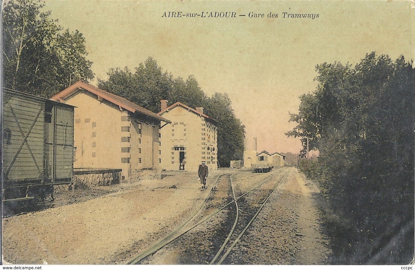 CPA Aire-sur-l'Adour Gare des Tramways