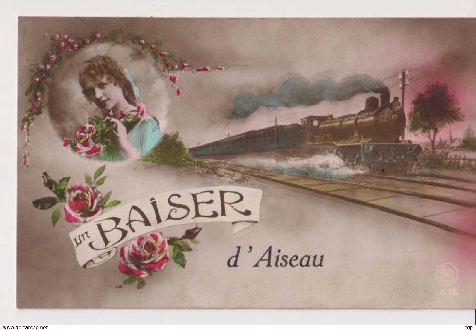 cpa AISEAU   baiser   1922