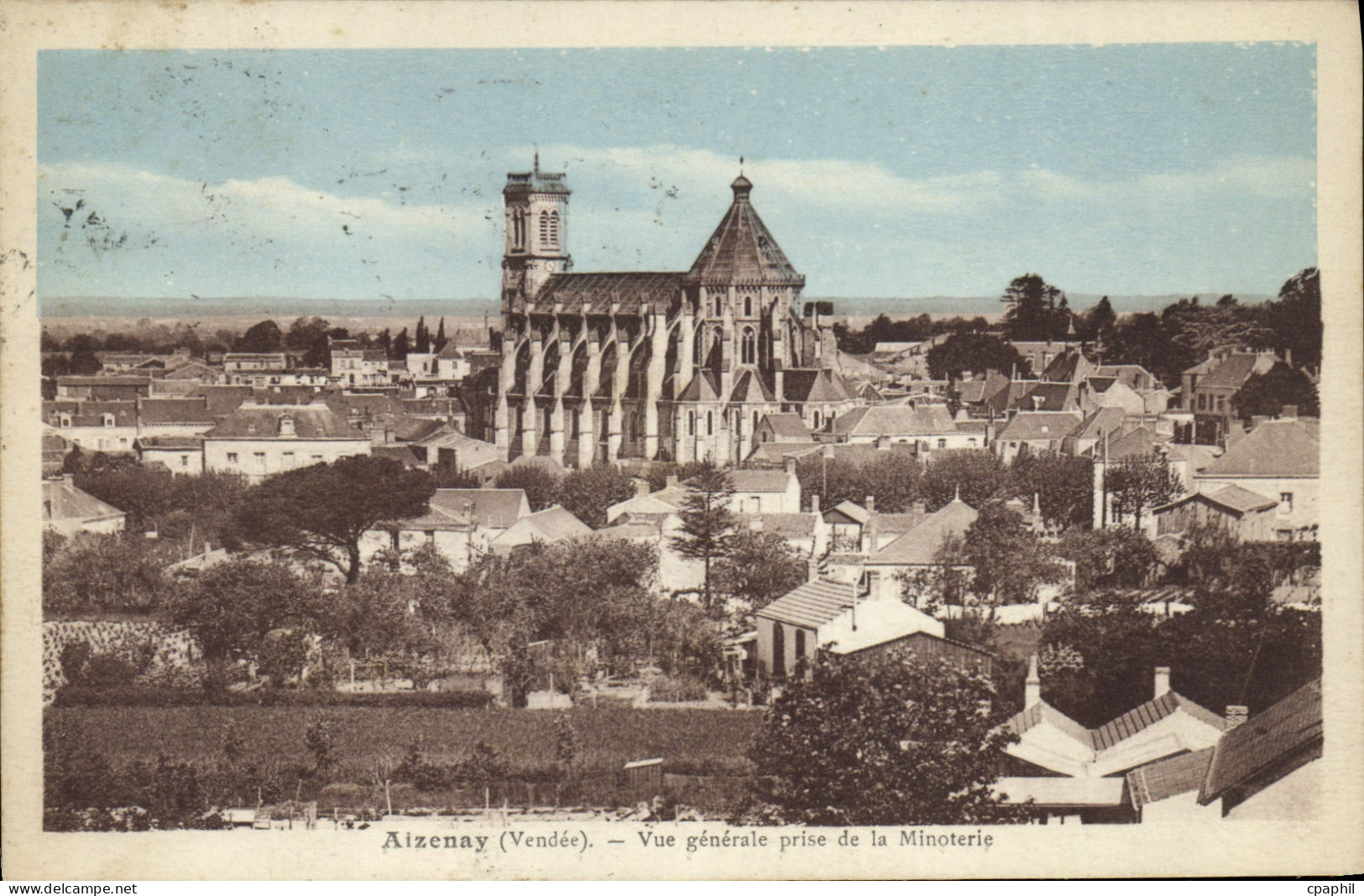 CPA Aizenay Vue Generale Prise De La Minoterie