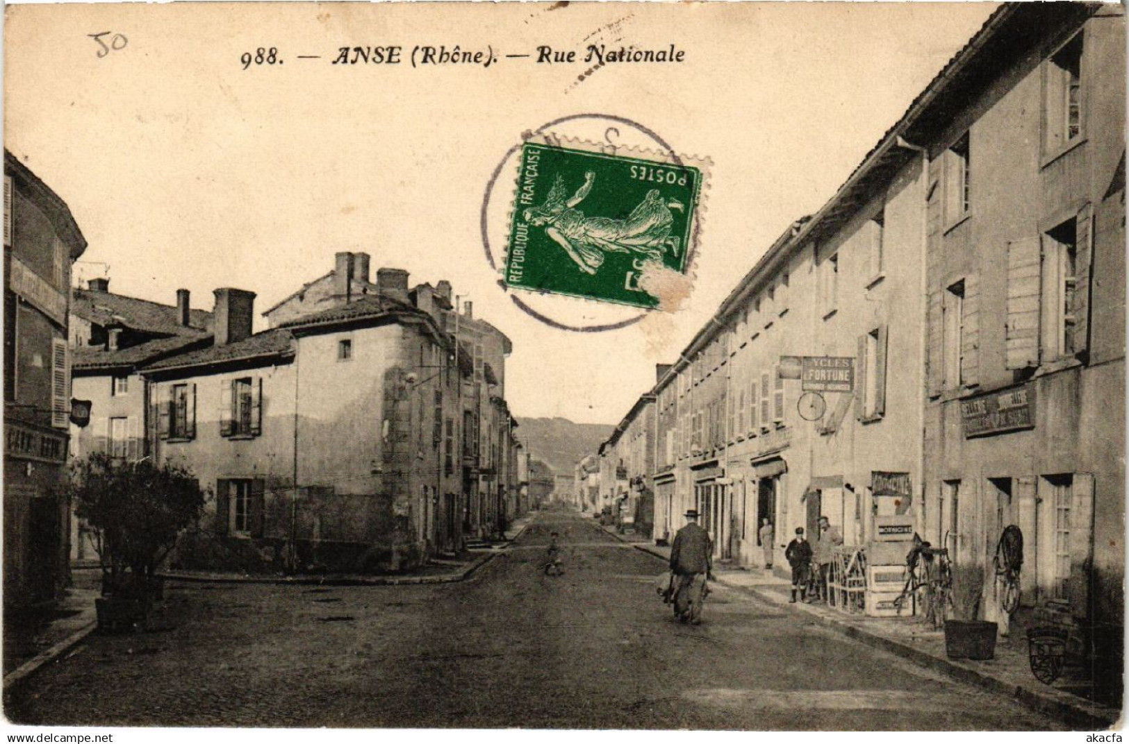 CPA AK ANSE - Rue Nationale (451145)