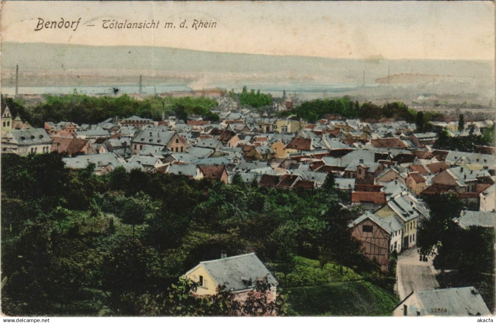 CPA AK Bendorf - Totalansicht m. d. Rhein GERMANY (1069160)