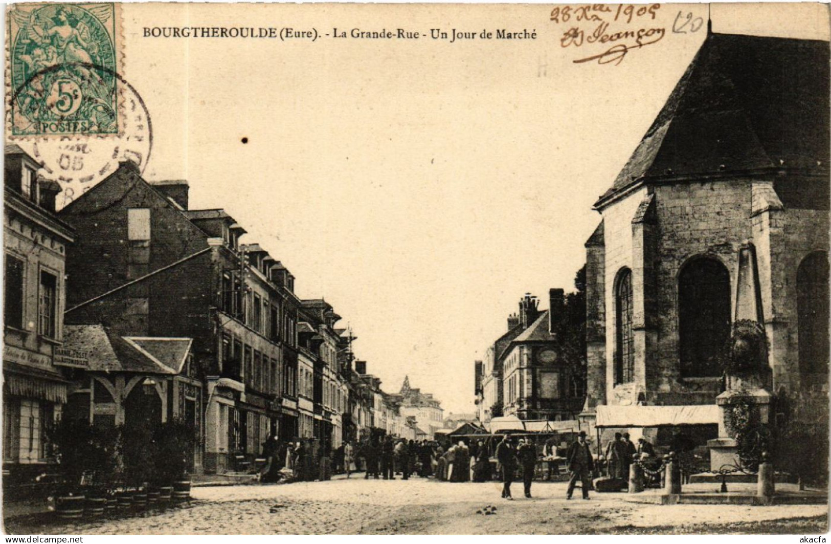 CPA AK BOURGTHEROULDE - La Grande Rue (478410)