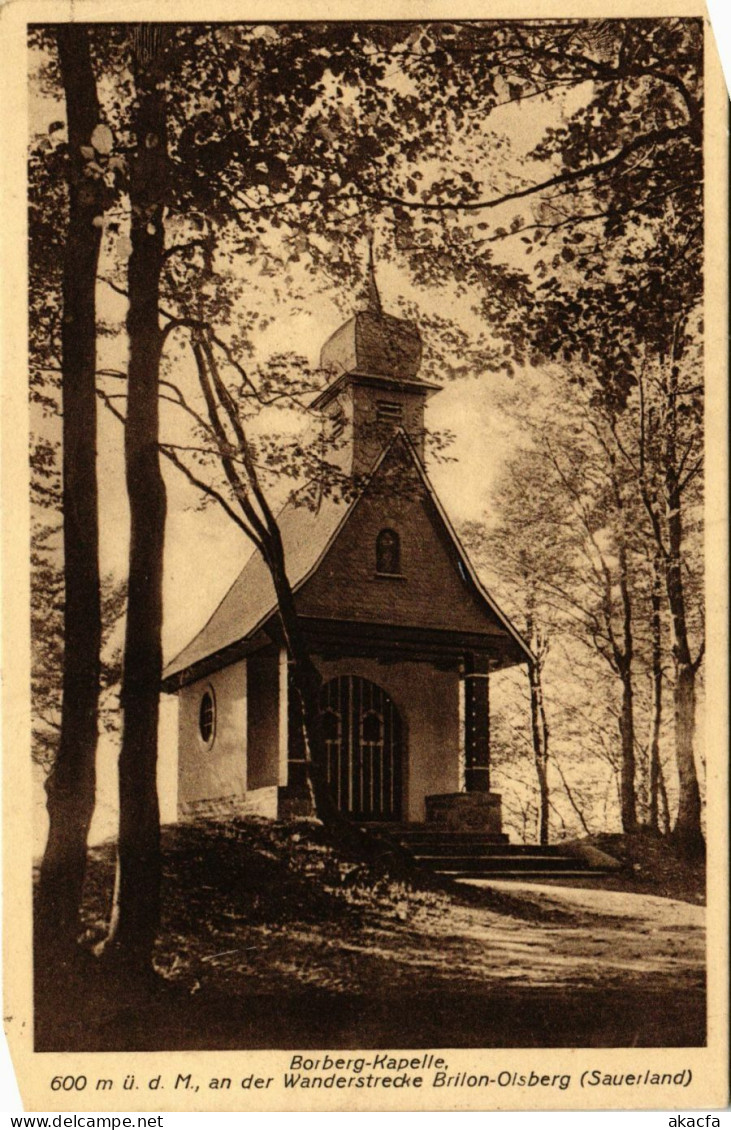 CPA AK Brilon -Borberg-Kapelle -Wanderstrecke Brilon-Olsberg GERMANY (858014)