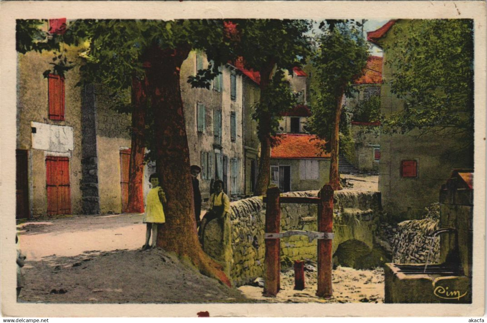 CPA AK Chanac La Place du Triadou et de l'Eglise FRANCE (1172930)