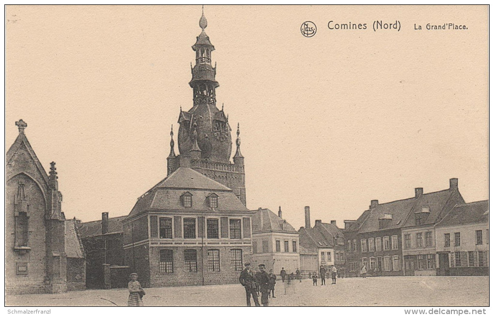 CPA - AK Comines Komen La Grand Place Nord Pas de Calais bei Quesnoy sur Deule Lille Warneton Wervicq Halluin Linselles