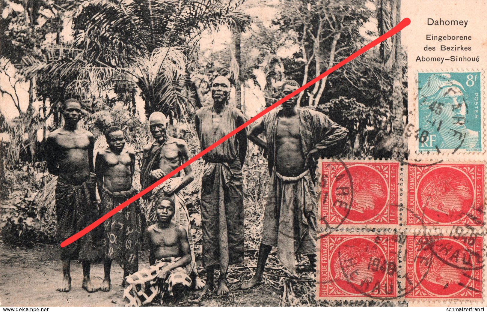 CPA - AK Dahomey Dahome Benin Eingeborene Bezirk Abomey Sinhoué Kolonie Colonie Colony France Briefmarke Timbre Stamp
