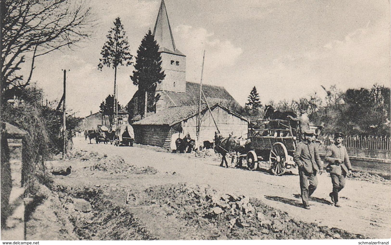 CPA - AK Damvillers Kirche Eglise Guerre Weltkrieg a Peuvillers Wavrille Lissey Chaumont Meuse Lothringen Lorraine