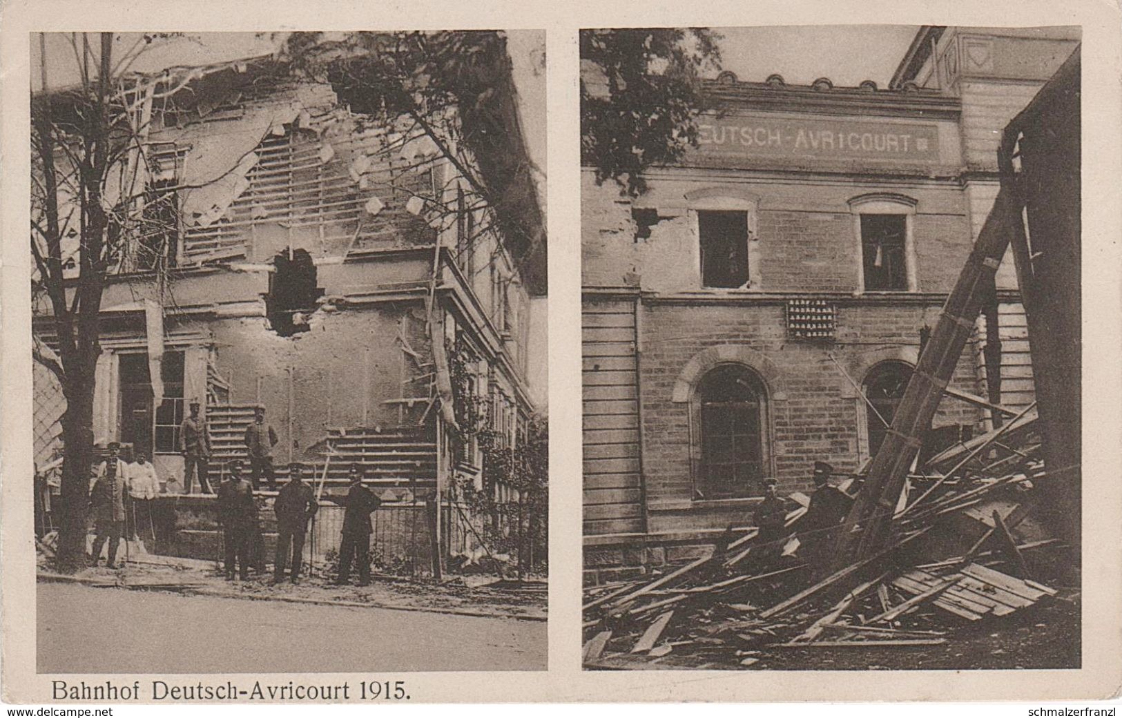 CPA - AK Deutsch Avricourt Bahnhof Gare 1915 Guerre Weltkrieg Militaire Militär Moselle Lothringen Lorraine Feldpost