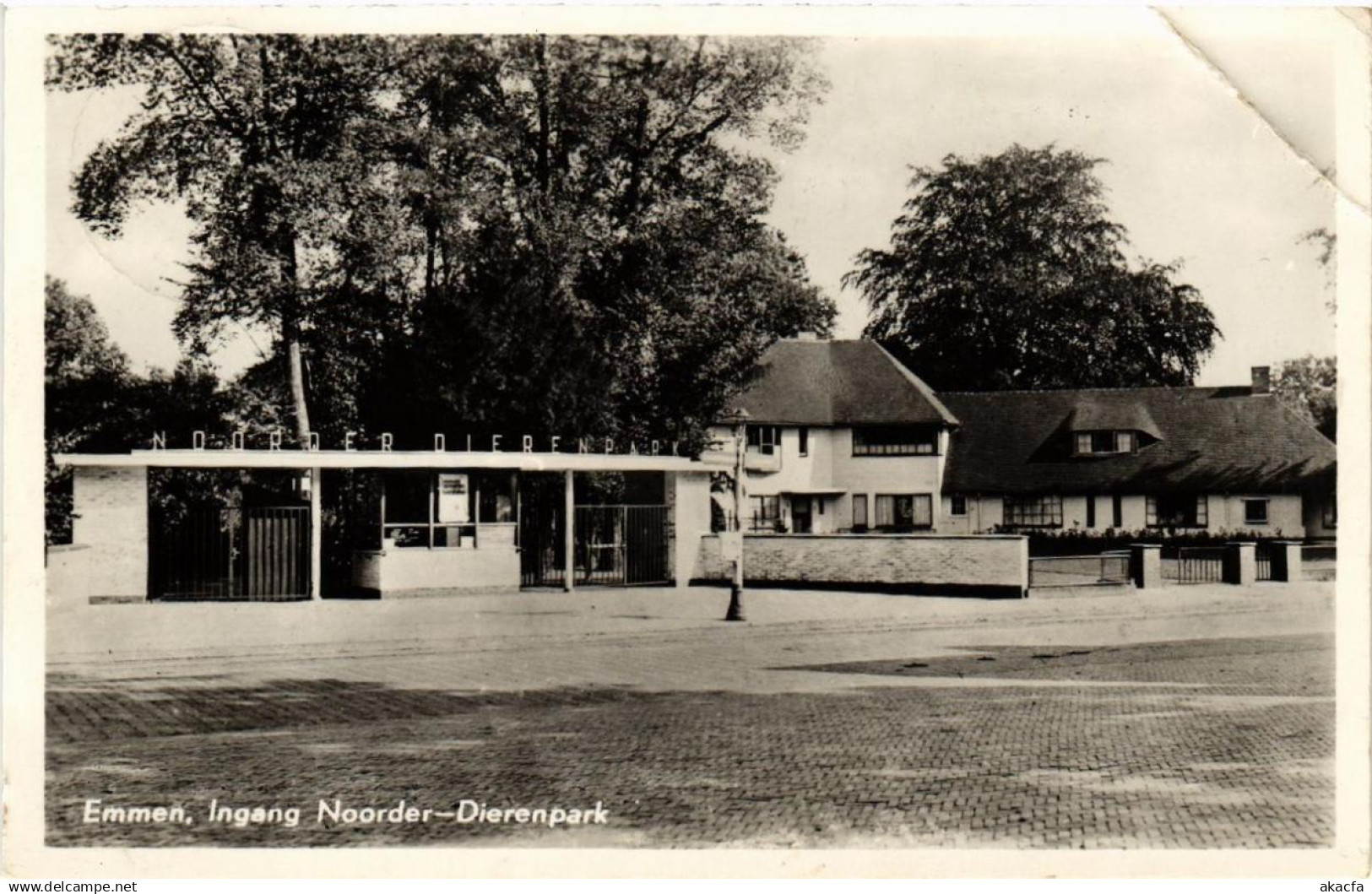 CPA AK EMMEN Ingang Noorder Dierenpark NETHERLANDS (604396)