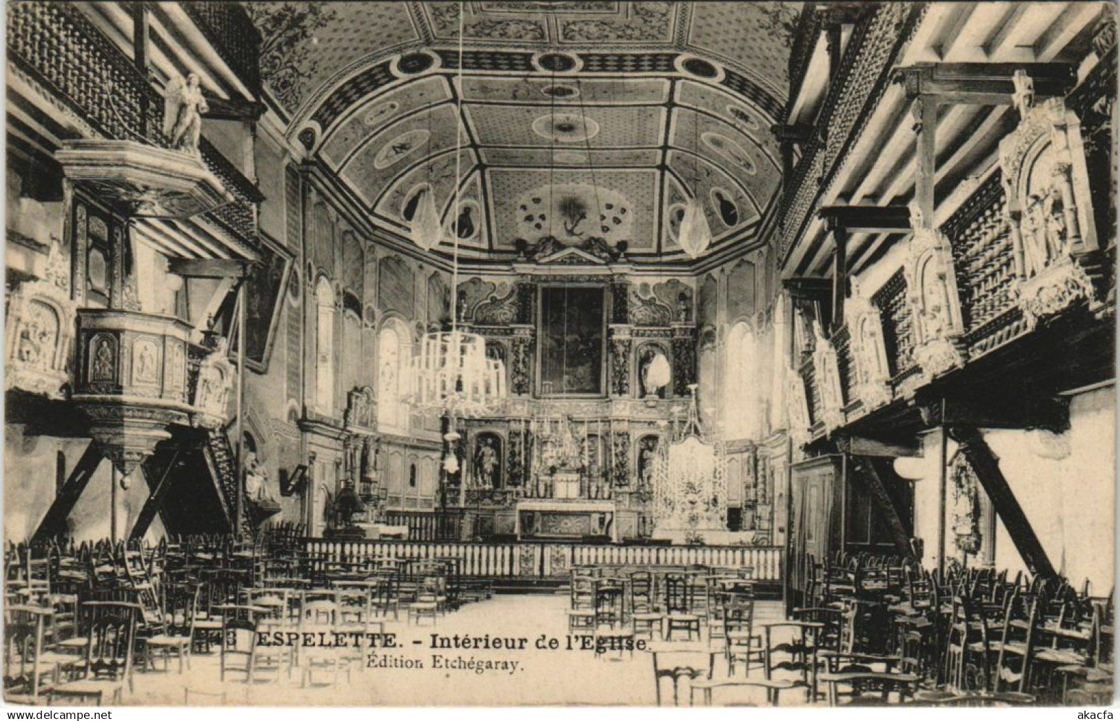 CPA AK Espelette Interieur de l'Eglise FRANCE (1131784)