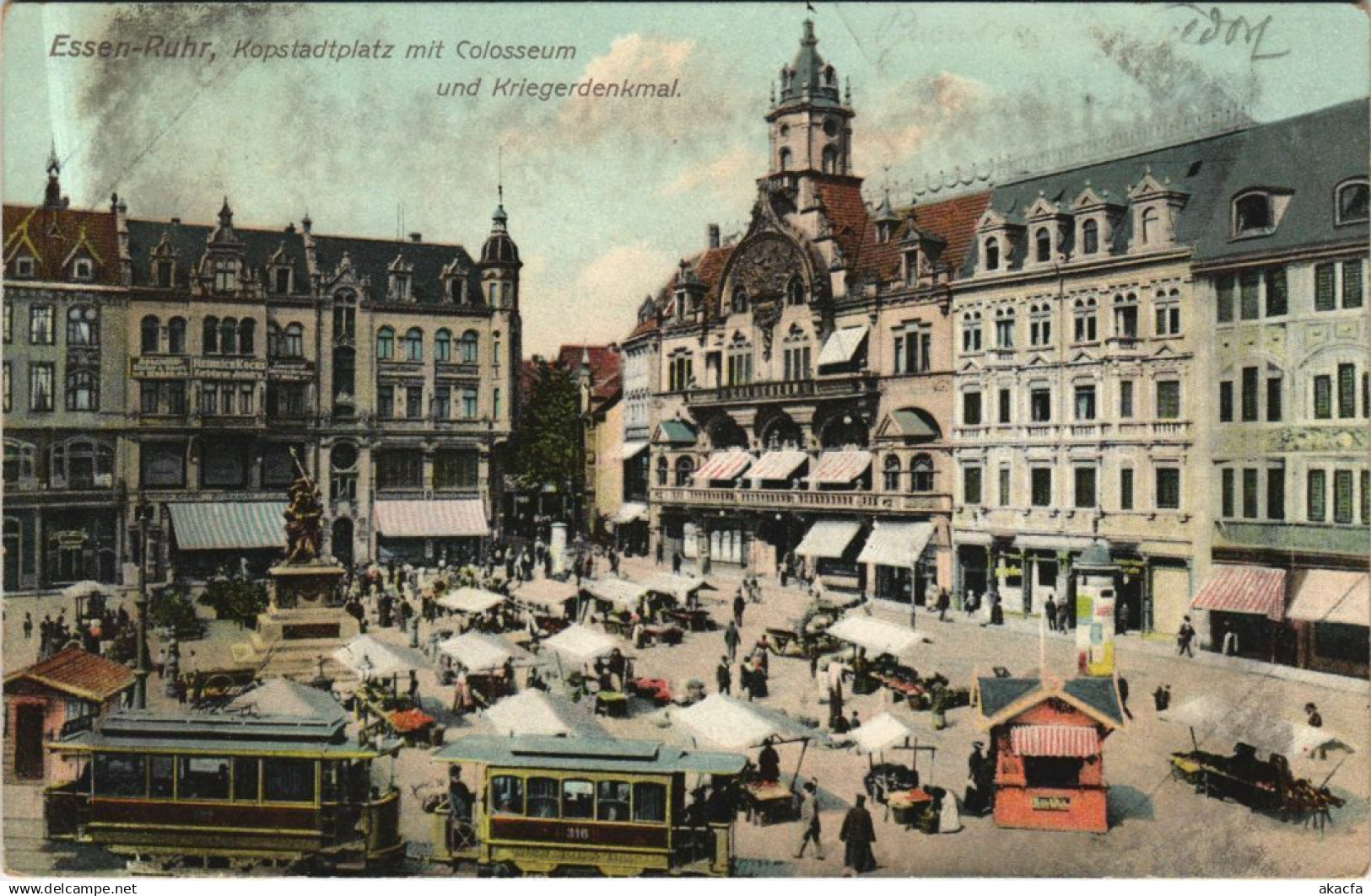 CPA AK Essen Kopstadtplatz m. Kolosseum GERMANY (1151528)
